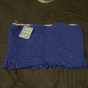 NWT Free People‎ intimately Cobalt Blue Bandeau top women’s Medium